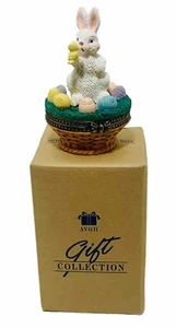 EASTER Springtime Friends Box by Avon Bunny, Chick & Colored Eggs on Hinged NEW - Picture 1 of 4