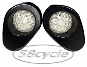 2007-2008 Honda CBR600RR Greggs Custom Signals Satin Black Fluted Front Lights - Picture 1 of 1