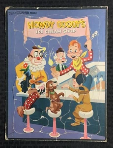 1953 HOWDY DOODY ICE CREAM SHOP Whitman #2603 Frame Tray Puzzle VG 4.0 - Picture 1 of 1