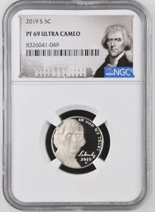 2019 S Jefferson Nickel 5C NGC PF69 Ultra Cameo - Picture 1 of 2