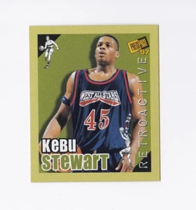 1997 Press Pass Double Threat Retroactive #RA31 Kebu Stewart 76ers UNLV - Picture 1 of 2