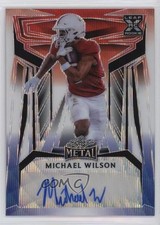 2023 Leaf Metal Red White & Blue Wave /2 Michael Wilson #BA-MW1 Rookie Auto RC