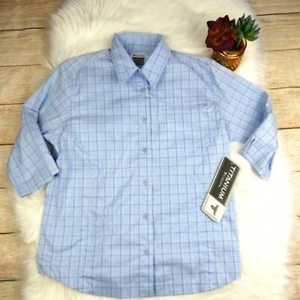 Camisa Columbia Titanium Mount Veronica II Azul Cuadros Manga 3/4 Abotonada Talla M - Imagen 1 de 5