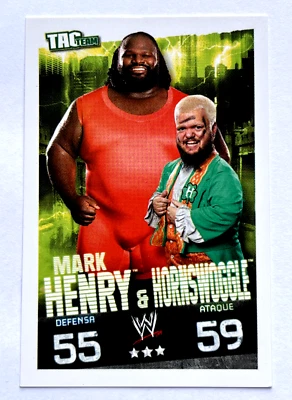 2009 WWE Topps Slam Attax Evolution TCG #141 MARK HENRY & HORNSWOGGLE TAG TEAM - Image 1 of 4