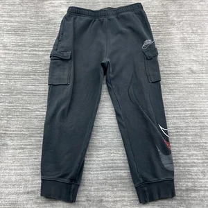 Nike Sweatpants Size L Youth Cargo Pockets Active Gym Workout Black - Picture 1 of 9