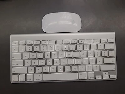 Apple A1314 Magic Keyboard and Magic Mouse Model A12963- White - Image 1 of 4