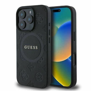 Custodia cover originale Guess Saffiano Magsafe per iPhone 16 Pro Max 6.9" nera - Photo 1/4
