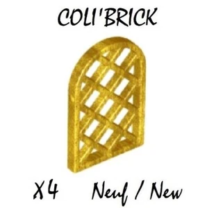 Lego 30046 - 4x Fenêtre Barreau Window 1x2x2 2/3 - Doré Pearl Gold - 30044 NEUF - Imagen 1 de 1