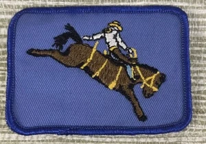 Rodeo Saddle Bronc Bronco Vintage Embroidered Sew On Riding Patch  #1 - Picture 1 of 11