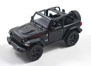 Black 2018 Jeep Wrangler Kinsmart Friction Pullback Truck 1/32 Diecast - Picture 1 of 7