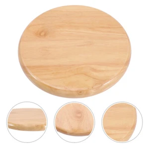 Solid Wood Round Stool Surface Accessories Office Bar Replacement - Picture 1 of 12