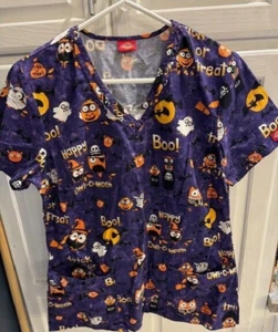 Peelings S-Med Halloween Top 2 Taschen - keine Größenetiketten schwarz org und gelb - kostenloser Versand - Bild 1 von 3