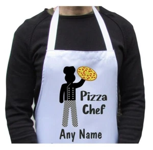 Personalised Apron Pizza Spinner Pizza Chef Adults Fun Kitchen Gift Christmas - Afbeelding 1 van 5