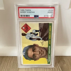 1955 Topps #123 Sandy Koufax Rookie PSA 2 Good Brooklyn Dodgers - Picture 1 of 10
