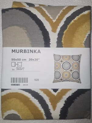 Ikea Murbinka Throw Pillow Cover 20" x 20" Contemporary Yellow Gray Black 20118 - Image 1 of 2