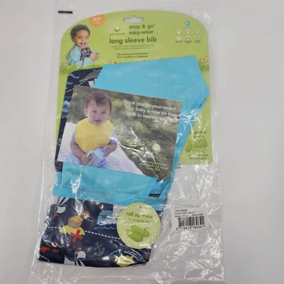 Babero manga larga Green Sprouts Snap and Go 2T-4T - Nuevo con etiquetas Foto 1 de 4