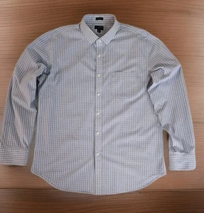 J.Crew Thompson Flex Wrinkle Free Shirt Casual Button Up Blue Plaid Mens Size XL - Picture 1 of 11