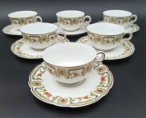 LIMOGES HAVILAND - 6 TASSES À THÉ EN PORCELAINE Modèle MOZART CHANTOUNG - Imagen 1 de 24