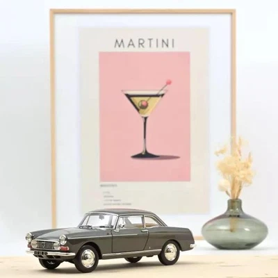 NOREV 184834 1/18 Peugeot 404 Coupe 1967 Grafito Gris Fundido Modelismo Coche - Imagen 1 de 4