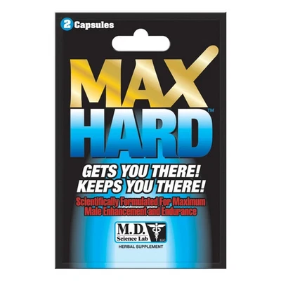 MAX HARD SWISS NAVY 2 CAPSULES INCREASED STAMINA AND ENDURANCE - Image 1 of 4