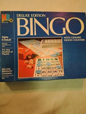Vintage Milton Bradley 1960 Bingo Board Game No 402 With Wooden Parts - Image 1 of 4
