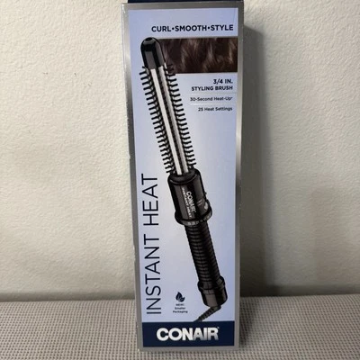 New Conair Instant Heat- 3/4 inch Styling Brush w/Turbo Heat Button - Image 1 of 3