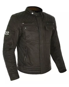 Oxford Hardy Wax Motorcycle Jacket Olive - Rrp £239.99 - Picture 1 of 7