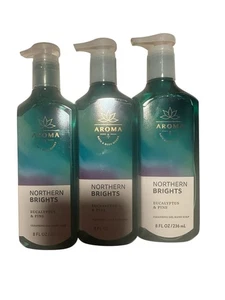 Set of 3 Bath & Body Works Northern Brights Eucalyptus Pine AROMA Hand Soap - Picture 1 of 2