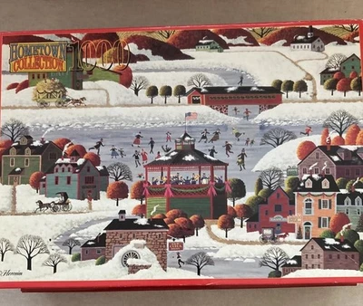 Rompecabezas de 1000 piezas vintage de arte rosa colección ciudad natal ~ vals de patinador ~ Foto 1 de 4