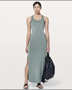Lululemon Restore And Revitalize Maxi Dress Juniper Green Sz 6? - Picture 1 of 11