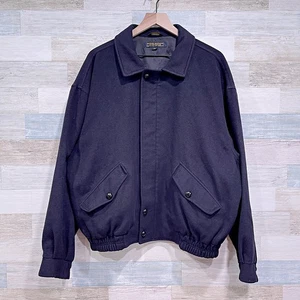 Chaqueta Bomber Brooks Brothers Vintage 100% Lana Negra Hecha en EE. UU. Para Hombres XL - Imagen 1 de 6