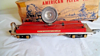 American Flyer Tinplate Prewar Operating Searchlight Car Untested /Original Box - Image 1 of 4