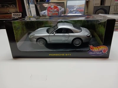 Porsche 911 Carrera 1999 1/18 Hot Wheels coche diecast plateado Foto 1 de 4