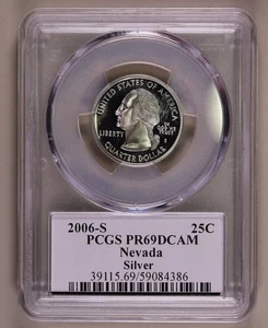 2006-S Nevada Silver Quarter PCGS PR69DCAM ***RARE ORIGINAL COIN*** - Picture 1 of 4