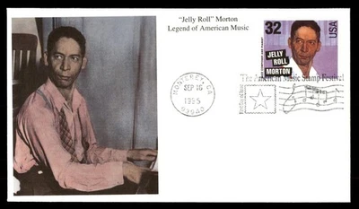 Mayfairstamps US FDC 1995 California Jelly Roll Morton First Day Cover aau_69513 - Image 1 of 2