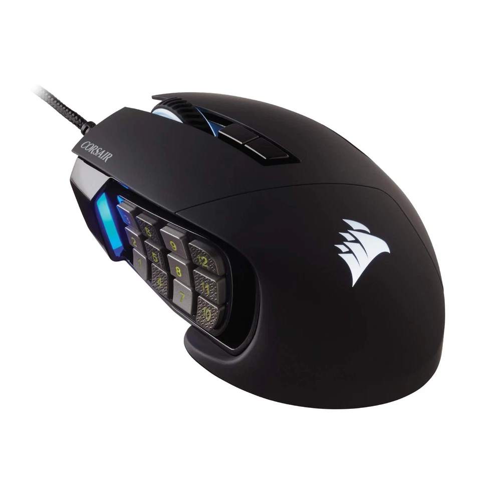 Corsair SCIMITAR RGB ELITE Gaming Mouse – 18K DPI, 17 Buttons, Black - Image 1 of 4