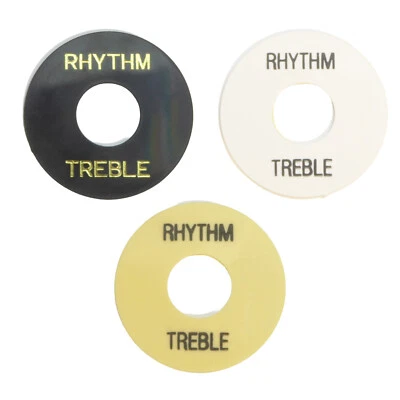 Les Paul guitar Pickup Selector Switch RHYTHM TREBLE RING PLATE BLACK/IVORY - Image 1 of 2