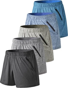 5 Pack: Womens Workout Gym Shorts Casual Lounge Set, Ladies Active Athletic Appa - Picture 1 of 12