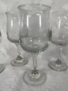 Vintage Crystal Hurricane Kelche klar 6er Set 8oz - Bild 1 von 8