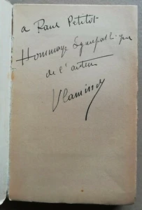 Tournant Dangereux Souvenirs de ma vie VLAMINCK éd Stock 1929 Dédicacé - Imagen 1 de 6