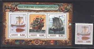 Estonia 1997 Mi.#302Bl.10 Antiguo sello de veleros del Báltico y hoja de recuerdo - Imagen 1 de 1