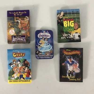 5 Promotional Disney Movie oversized pins | Cinderella A Goofy Movie Aristocats — 第 1/2 张图片