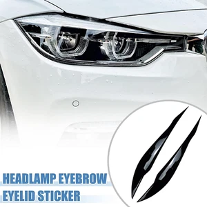 2pcs For BMW 3 Series F30 F31 Accessories Headlight Eyebrow Eyelid Cover Trim - Picture 1 of 12