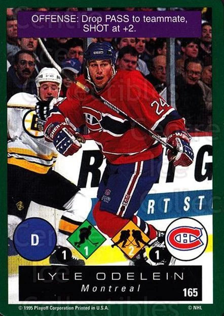 1995-96 Playoff One on One #165 Lyle Odelein - Image 1 of 1