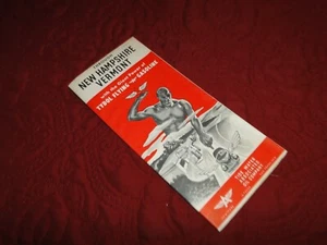 SEHR SELTENE 40er TYDOL FLYING A "GIANT POWER" Gas & OIL Straßenkarte NH VERMONT E-54 - Bild 1 von 6