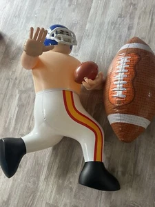 Very Rare Miller Light Inflatable football Player Beer Advertising Plus Ball - Picture 1 of 3