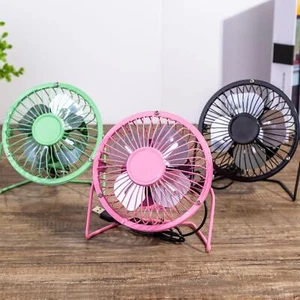 Mini Usb Desk Fan Small Quiet Personal Cooler Portable Table Fan Size Metal ¤ - Picture 1 of 16