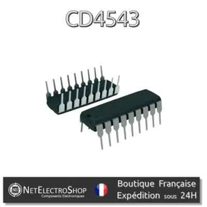 10x Décodeur BCD CD4543BE, 7segments / LCD. CMOS, Arduino, Raspberry Pi... - Picture 1 of 1