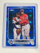 2022 Topps Chrome Update Sapphire US310 Rivalry Love Juan Soto Ozzie Albies