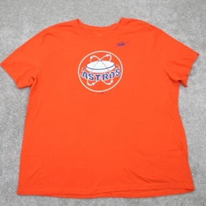 Nike Houston Astros T-Shirt Mens 2XL XXL Orange MLB Short Sleeve Pullover Tee - Picture 1 of 13